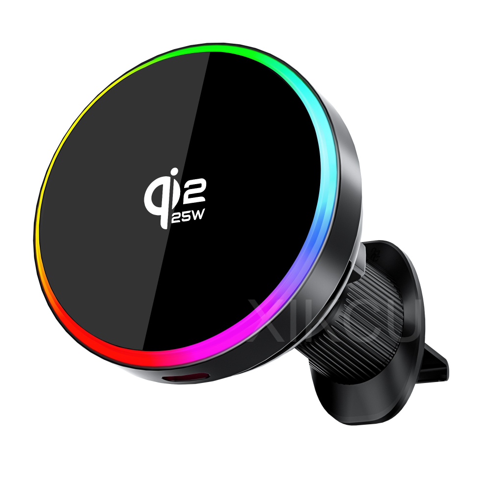 Magnetic Phone Holder For Car Vent - Chargeur sans fil pour voiture qi2.2