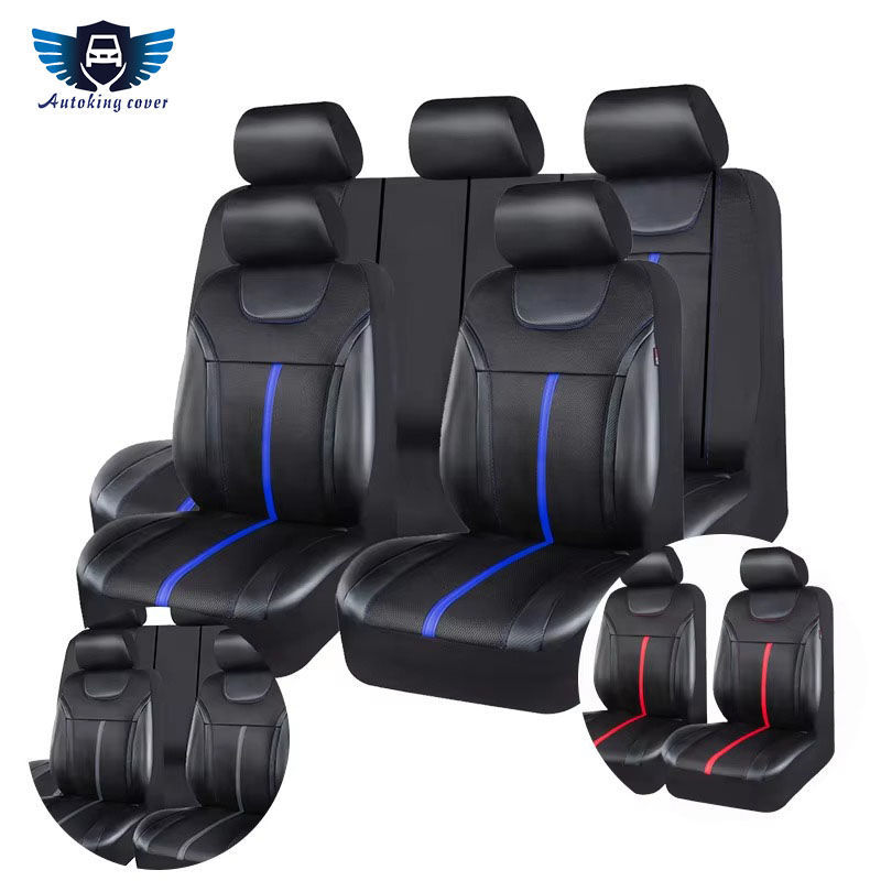Leather Car Seat Covers Full Set Universal - AUTOKING – ensemble de housses de