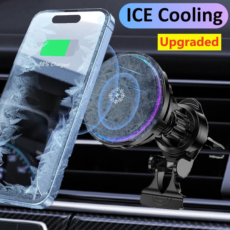 Wireless Car Charger Mount Fast Charging - Station de charge rapide magnétique sans