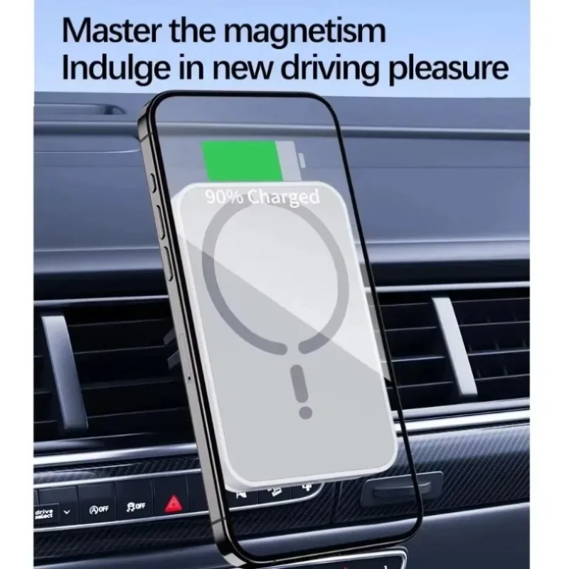 Support de téléphone magnétiqu - Wireless Car Charger Mount Fast Charging avis et prix