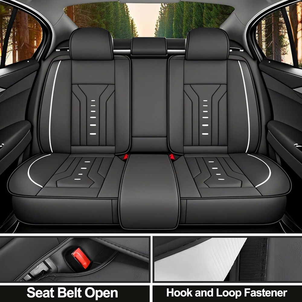 Housses de siège de voiture un - Leather Car Seat Covers Full Set Universal avis et prix
