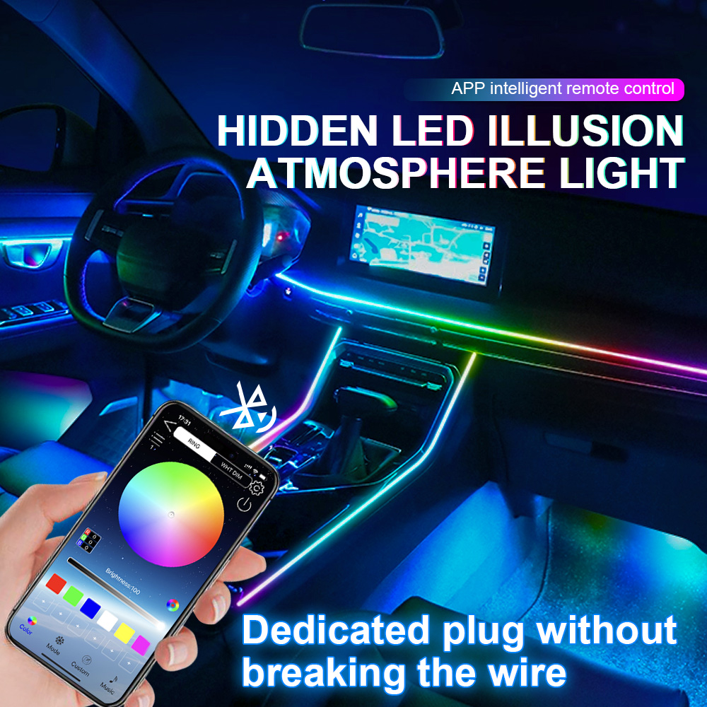 6/10/14/18 en 1 lumière ambian - Led Ambient Interior Car Lights App Control avis et prix