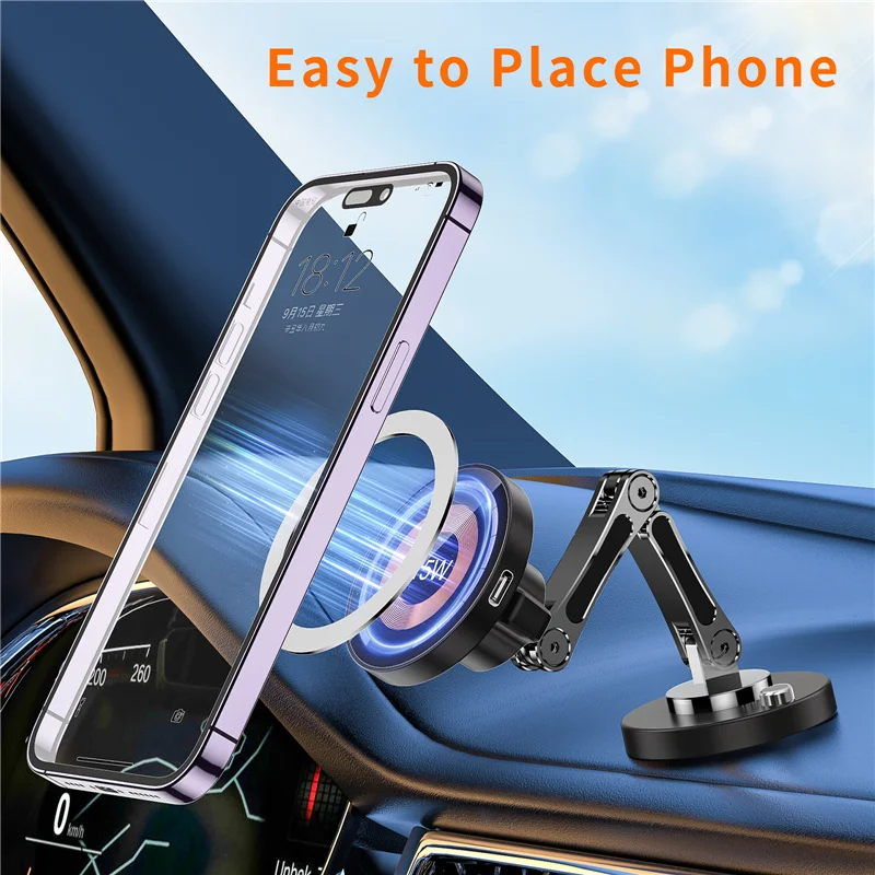 Support de chargeur magnétique - Wireless Car Charger Mount Fast Charging avis et prix
