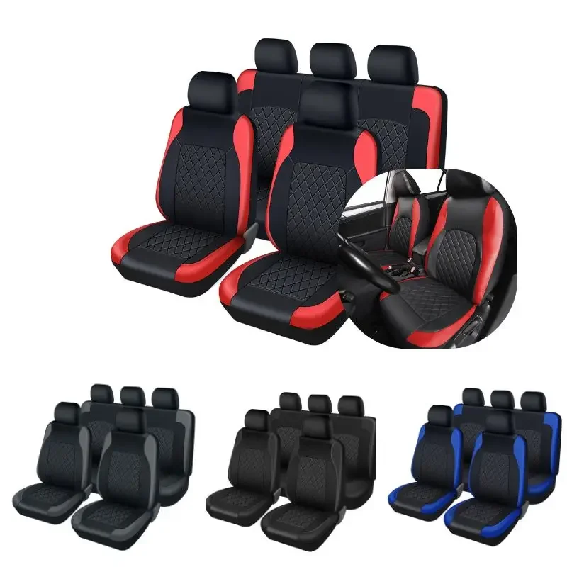 Housses de siège de voiture un - Leather Car Seat Covers Full Set Universal avis et prix
