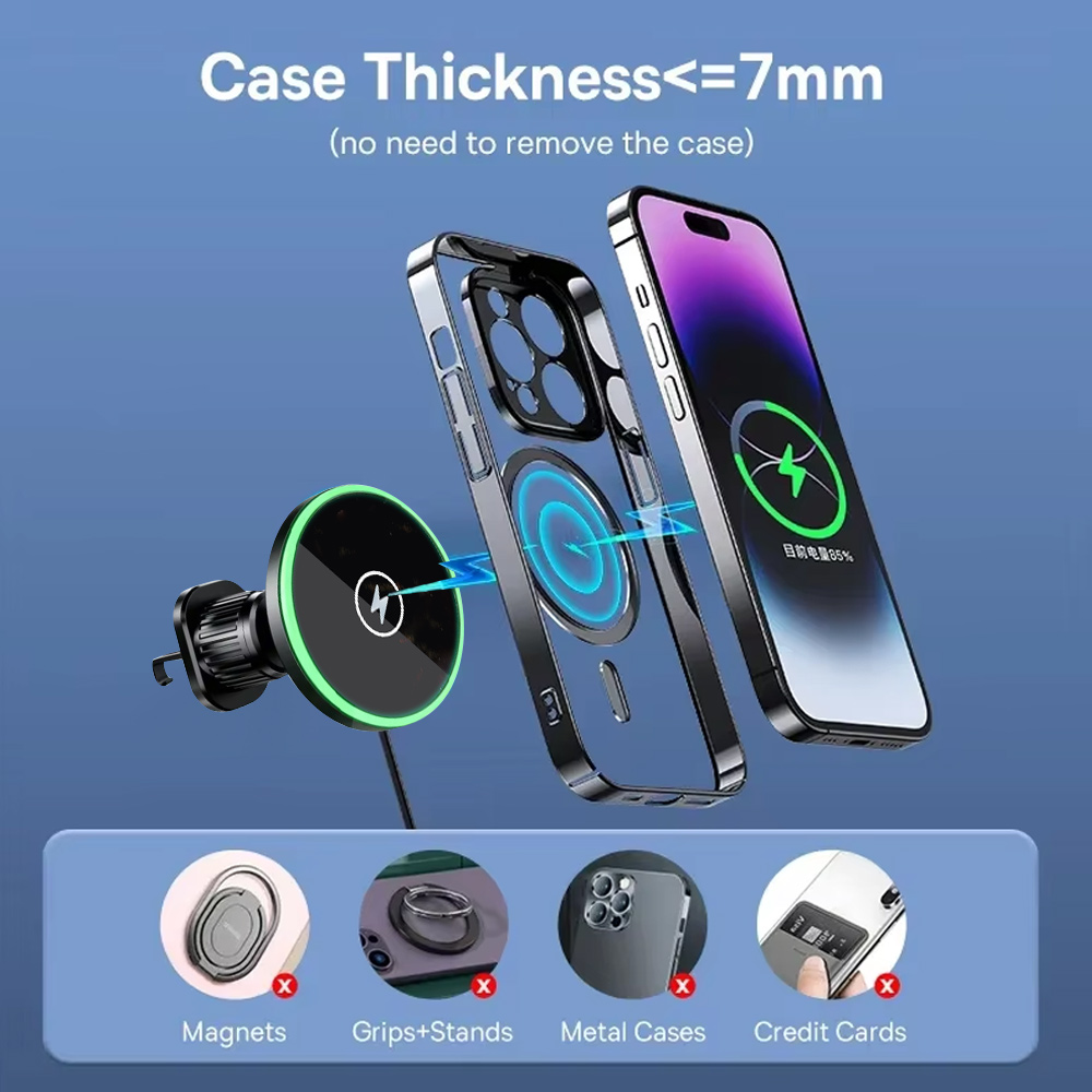 Chargeur magnétique sans fil p - Wireless Car Charger Mount Fast Charging avis et prix