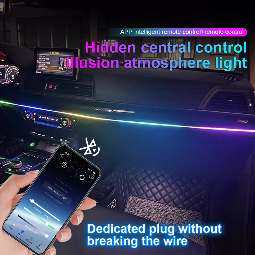 64 couleurs USB voiture LED lu - Led Ambient Interior Car Lights App Control avis et prix